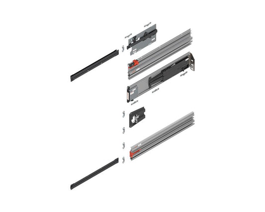 Blum REVEGO Uno 450mm left pocket profile set aluminium sliding pocket door hardware for cabinet and joinery systems