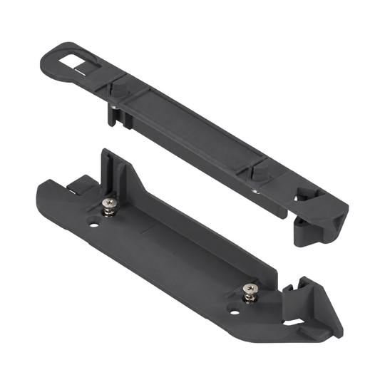 Blum SERVO-DRIVE Z10D01E0 bottom and top bracket profile adapter for horizontal cabinet cross members.