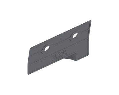 Right‑hand Blum SPACE CORNER trigger in dust‑grey nylon (Z33.005‑01)