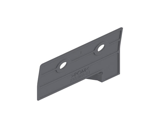 Right‑hand Blum SPACE CORNER trigger in dust‑grey nylon (Z33.005‑01)