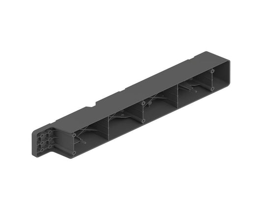 Blum SPACE STEP nylon spacer strip Z95D4100 410 mm in orion grey, spacer for mounting pull-out runners in cabinet plinth system