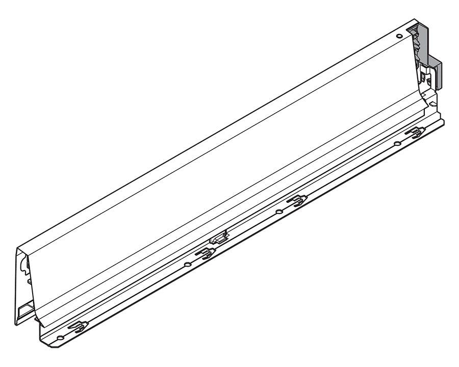 Blum TANDEMBOX Antaro 550mm left-hand drawer sides in silk white – full-extension steel sides, 65 kg load capacity, industrial pack of 20 for commercial and residential kitchens by Wilson and Bradley