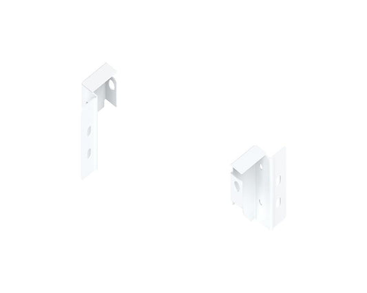 Blum TANDEMBOX Antaro N‑height back fixing brackets, 53 mm, silk white steel (left + right)