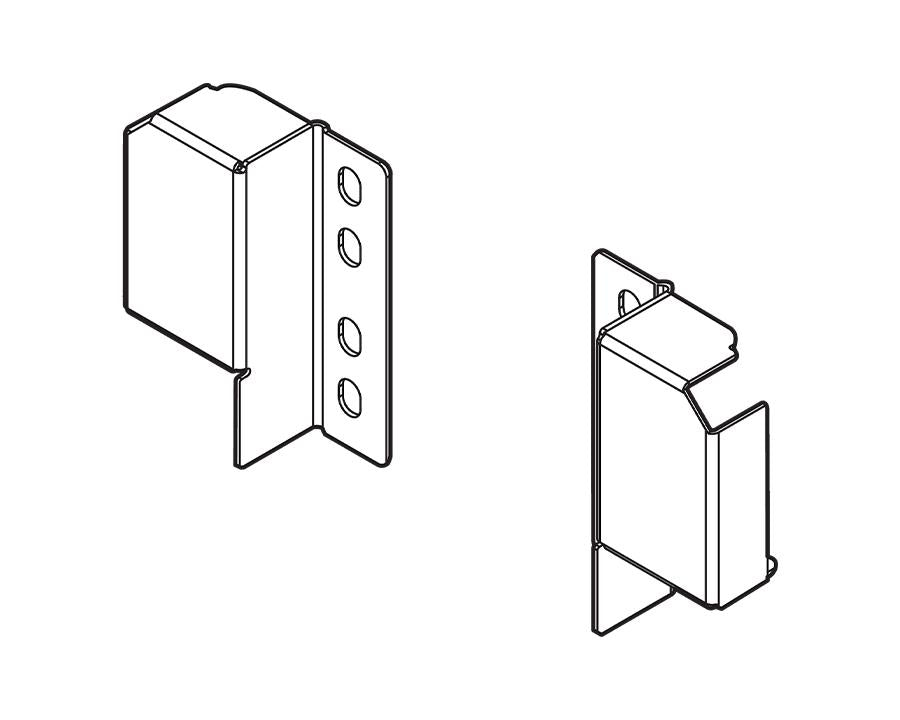 Blum TANDEMBOX Antaro adjustable back gallery fixing bracket in silk white steel, part ZRR.5200