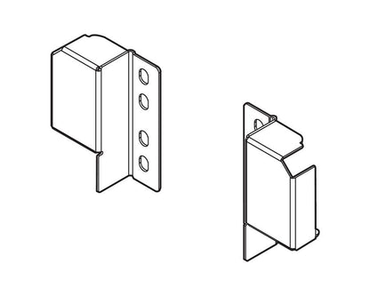 Blum TANDEMBOX Antaro adjustable back gallery fixing bracket in silk white steel, part ZRR.5200