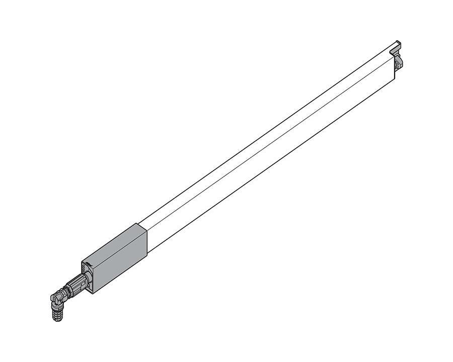 Blum TANDEMBOX Antaro centre gallery rail, 550 mm, left-hand, silk white steel (ZRG.487RSIEREL)