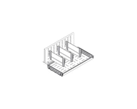 Blum TANDEMBOX Antaro Drip Tray 500mm Deep Silk White with partition wall for wider drawers by W&B