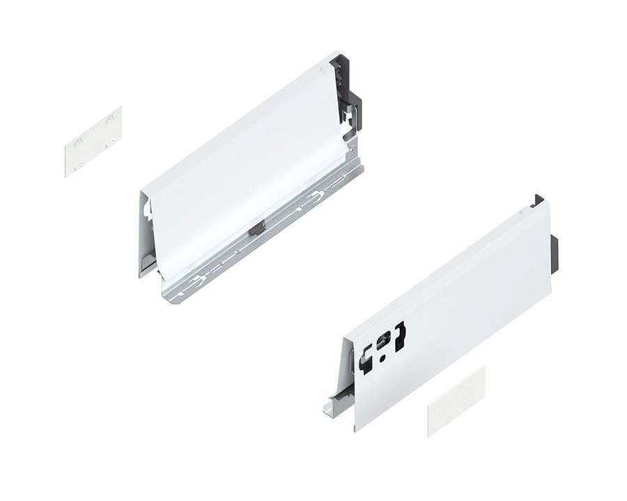 100‑set industrial kit of Blum TANDEMBOX Antaro inner drawers, M‑height 96.5 mm, 500 mm length, silk white finish, 30 kg capacity