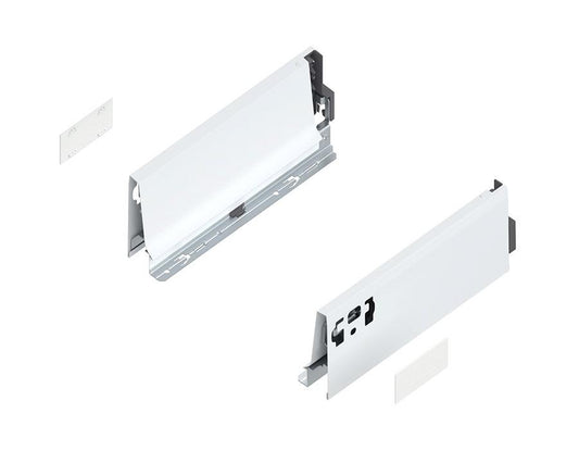 100‑set industrial kit of Blum TANDEMBOX Antaro inner drawers, M‑height 96.5 mm, 500 mm length, silk white finish, 30 kg capacity