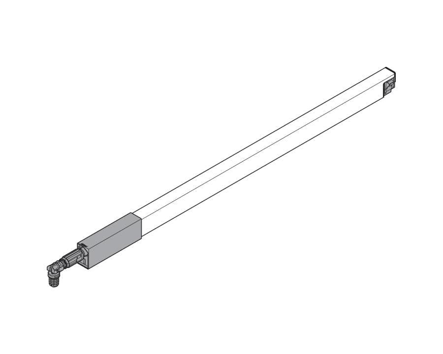 Blum TANDEMBOX Antaro 500 mm silk‑white long‑side gallery rail, left‑hand (pack of 64)