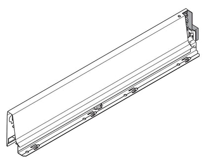 Left‑hand TANDEMBOX Antaro M‑height 500 mm steel drawer side, silk white (20‑pack, 378M5002SA)