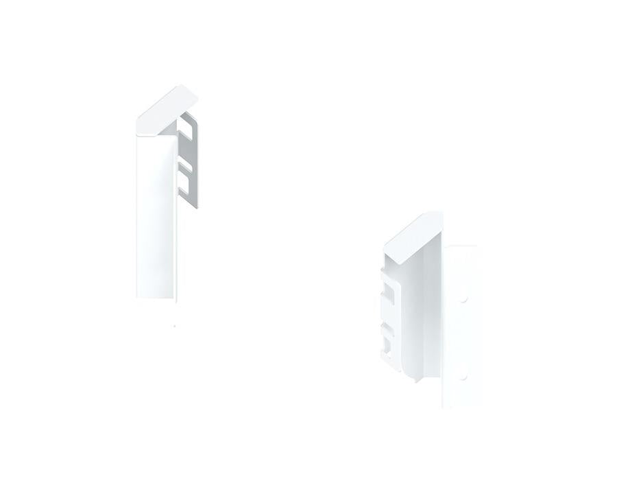 Pair of Blum TANDEMBOX Antaro M‑height Syncro‑Motion back fixing brackets, silk white steel (part Z30M000S.45)