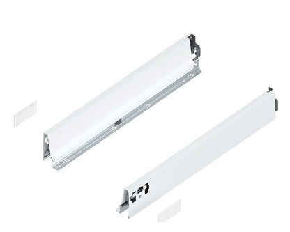 Blum TANDEMBOX Antaro N‑height drawer sides, 550 mm, steel in silk white (part 378N5502SA)
