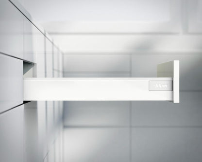 Blum TANDEMBOX Antaro N‑height drawer sides, 550 mm, steel in silk white (part 378N5502SA)

