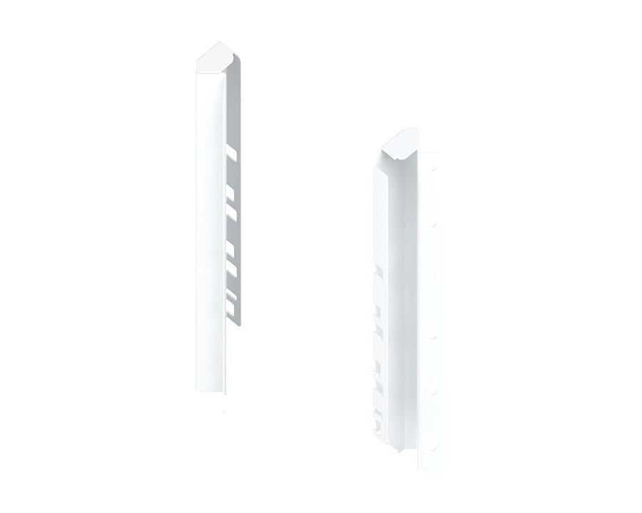 Blum TANDEMBOX Antaro SPACE CORNER back fixing brackets, D-height 183 mm, steel in silk white finish (part Z30D000SL45) 
