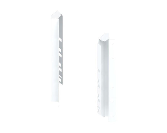 Blum TANDEMBOX Antaro SPACE CORNER back fixing brackets, D-height 183 mm, steel in silk white finish (part Z30D000SL45) 