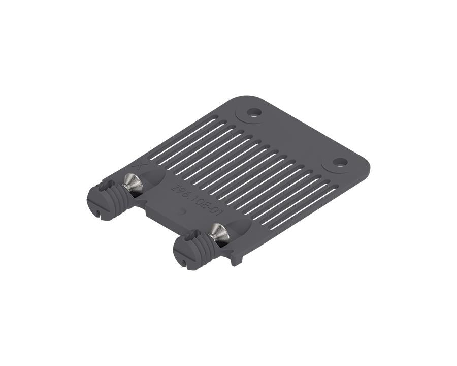 Blum TANDEMBOX / LEGRABOX front‑base stabiliser Z96.10E1 in nylon, dust‑grey (RAL 7037)