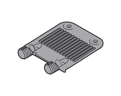 Blum TANDEMBOX / LEGRABOX front‑base stabiliser Z96.10E1 in nylon, dust‑grey (RAL 7037)