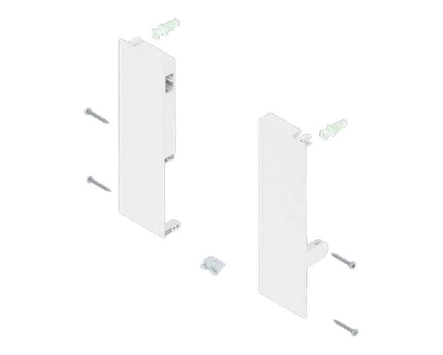 Blum TANDEMBOX Antaro INNER Drawer Brackets D Height 83mm+128mm Silk White ZIF.76D0 R&L by W&B