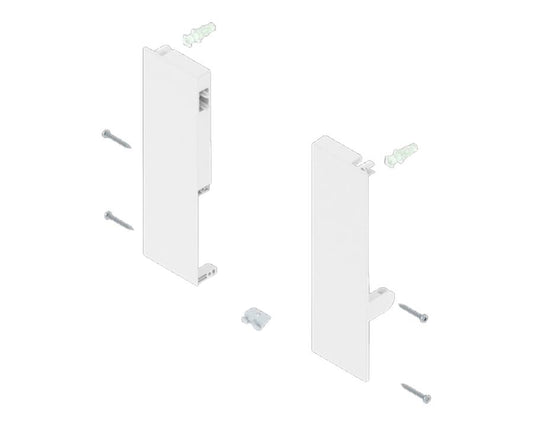 Blum TANDEMBOX antaro inner drawer brackets D-height 83–128mm in silk white – durable support brackets for smooth-glide drawers by Wilson and Bradley