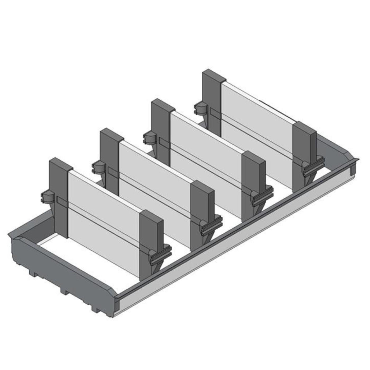 Blum TANDEMBOX intivo ORGA-LINE Drawer Insert Bottle Tray Set 500mm Stainless Steel Anti fingermark ZFL.30BFI6 Includes 3 lateral dividers by W&B