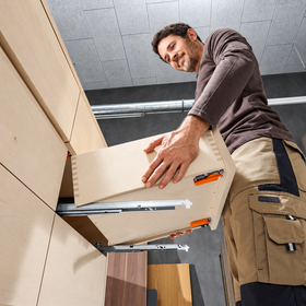 Blum TANDEM For Wood Full Extension Drawer Runners With Integrated BLUMOTION 30kg Size 500mm TWDF50B by W&B