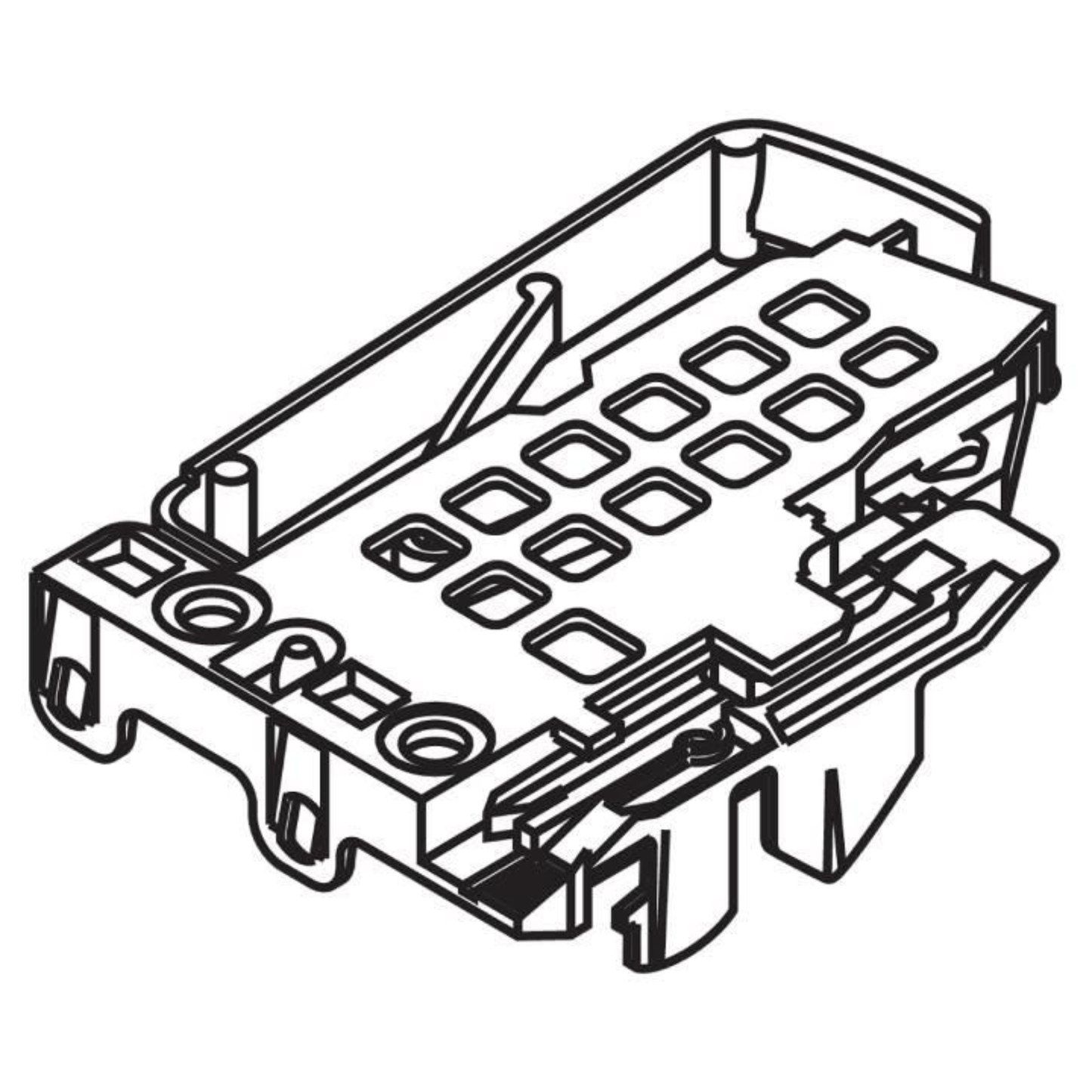 Blum TANDEM right‑hand locking device T51.1700.04 orange nylon/steel for full‑extension drawer runners