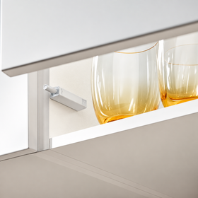Blum TIP-ON for Doors Set, Long Version, 75mm, with Magnet Silk White by W&B