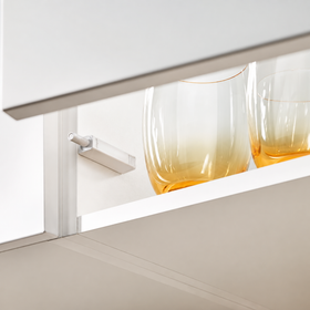 Blum TIP-ON Slimline Adapter Plate for doors, long version, 79mm, Silk White 38mm by W&B