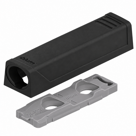 Blum TIP-ON Slimline 79mm adapter plate for doors in 38mm Carbon Black