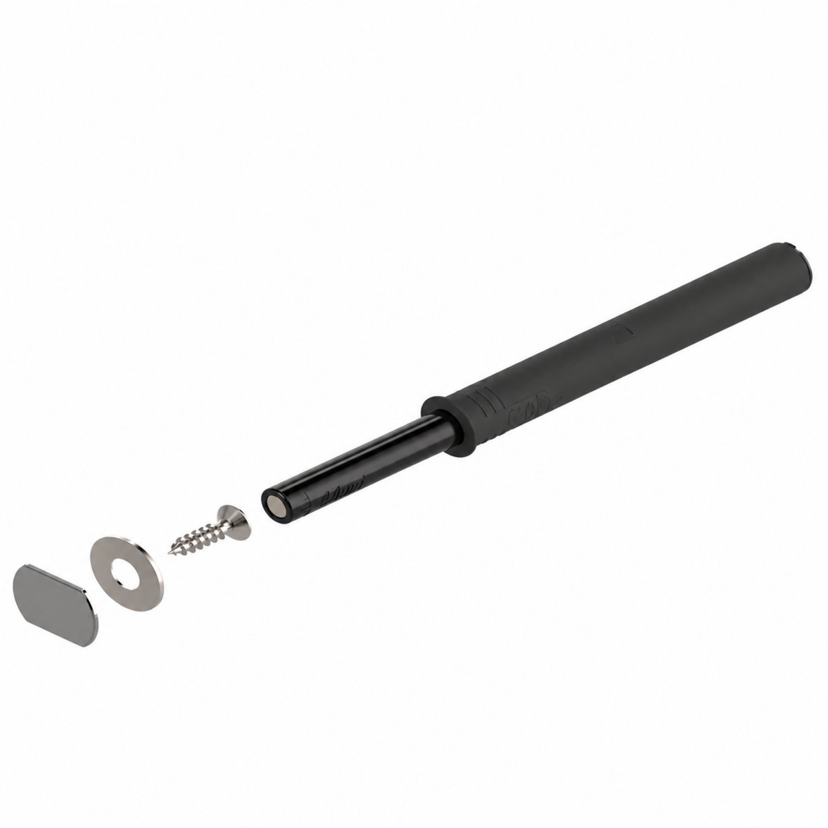 Blum TIP-ON for doors Set, Long Version, 75mm, with magnet Carbon Black by W&B