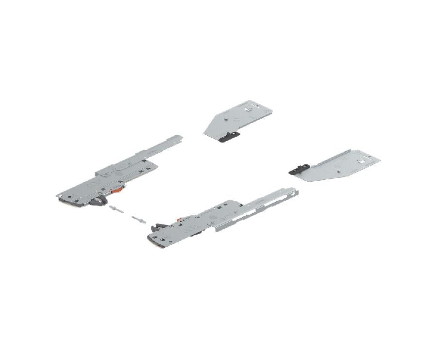 TIP‑ON BLUMOTION unit and latch set for Legrabox sink pull‑out, 350–750 mm, 0–20 kg capacity