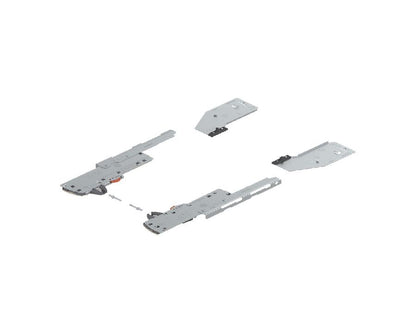 Blum TIP‑ON BLUMOTION unit, latch and synchronisation adapters for Legrabox sink‑pull, 350‑750 mm, 15–40 kg