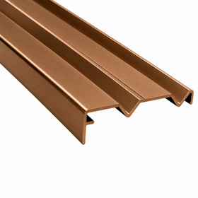 Bright Bronze Wardrobe Bottom Track 5.7m - Double track system
