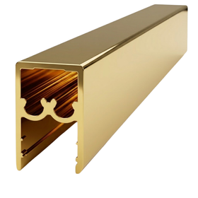 16mm Wardrobe Top and Bottom Rail | Bright Bronze