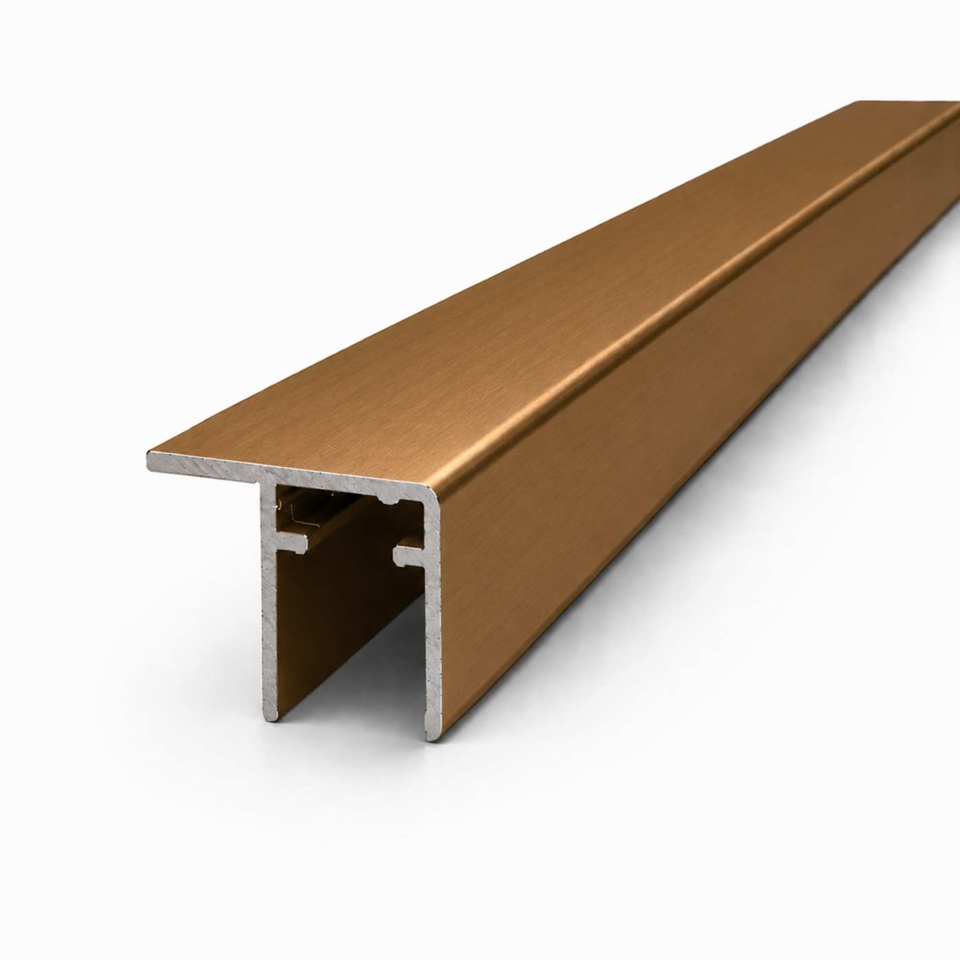Wardrobe Top and Bottom Rail | Frameless | Bright Bronze