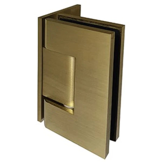 Brushed brass wall to glass offset shower screen hinge for frameless glass shower doors