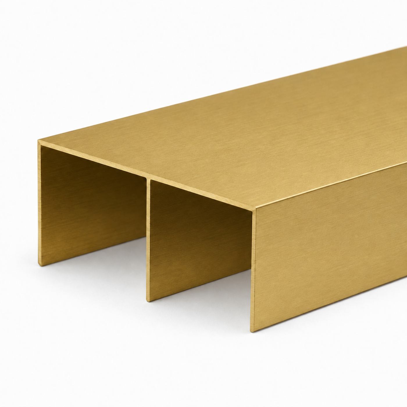 Brushed Gold Wardrobe Top Track 5.7m- Double track system - Wardrobe Aluminium Framing
