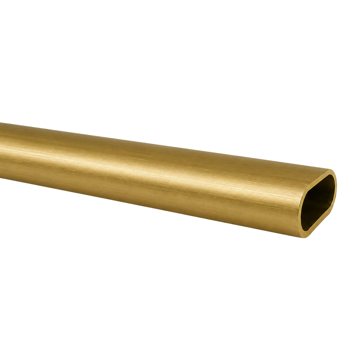 Oval Hanger Rail - Brushed Gold 15mm x 30mm x 2.9m