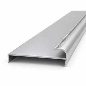 Brushed Silver Return Jamb triple track 5.6m - Wardrobe Aluminium