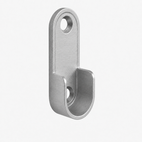 Oval End Flange | 16mm | Brushed Silver