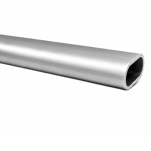 Brushed silver oval hanger rail measuring 15mm x 30mm x 2.9m for wardrobe hanging and closet storage systems