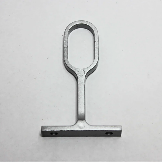 16mm Oval Wardrobe Rail Centre Support Bracket – Brushed Silver