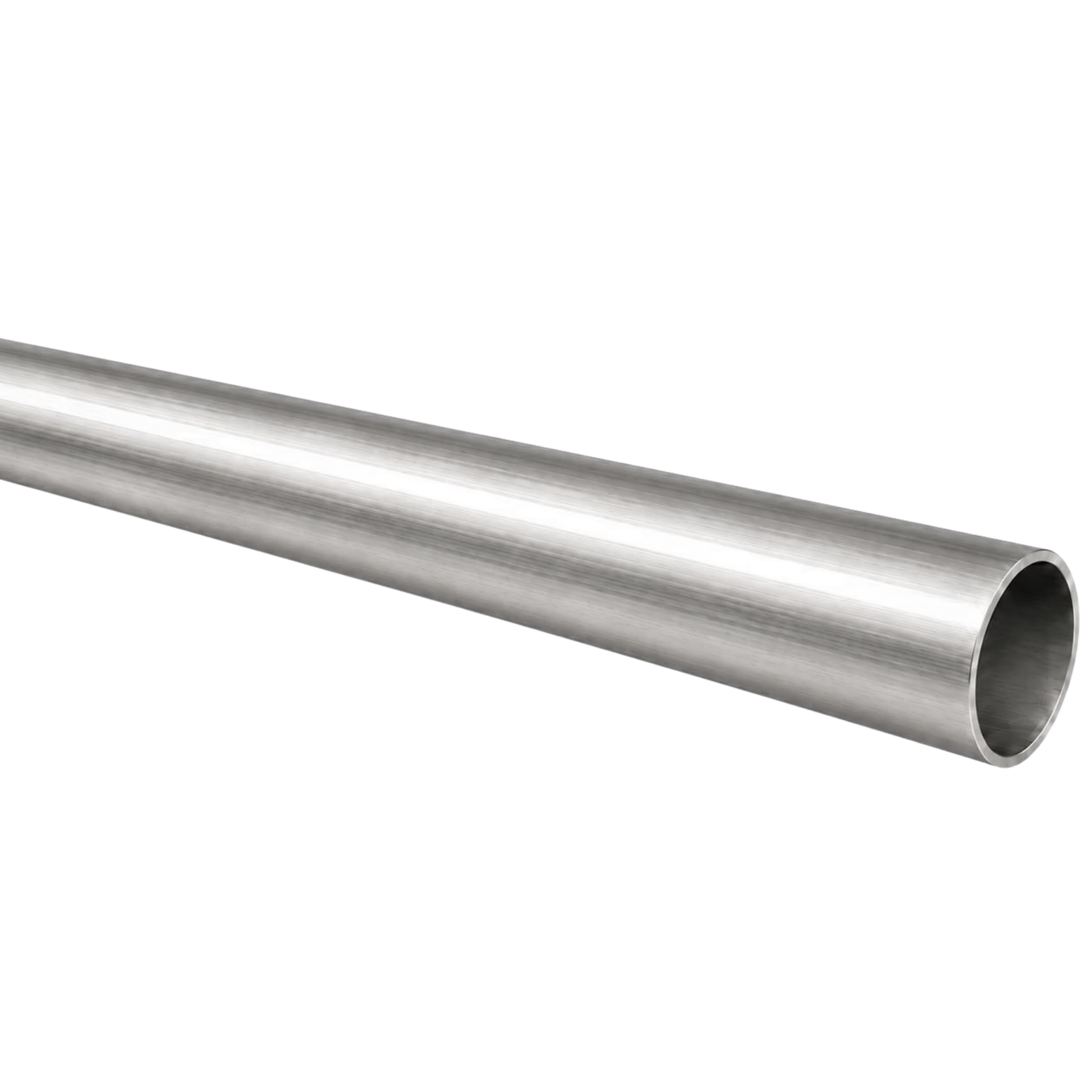Brushed Silver Round Wardrobe Hanging Rail 25mm x 2.9m