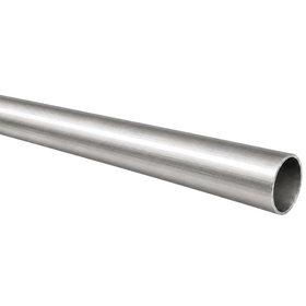 Brushed Silver Round Wardrobe Hanging Rail 25mm x 2.9m