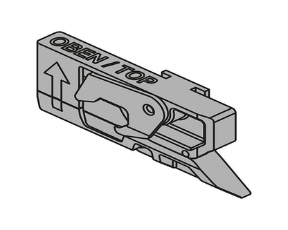 Blum CABLOXX Locking Unit. Right. Black. Z80.000V. One per drawer.