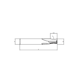 Compact Laminate Tools - Profile Finishers | 12mm D | 14.30mm L2 | 12mm S | 90mm L | 25mm R