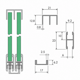 Roller for Cabinet Sliding Door Tracks