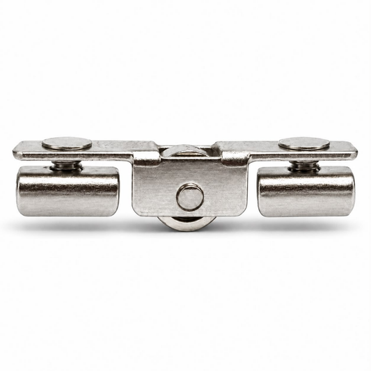 Cabinet sliding door track roller with steel bearing wheel