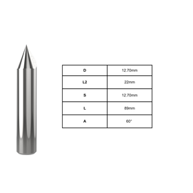 Special Carbride - Vee Tools | 12.70mm D | 22mm L2 | 12.70mm S | 89mm L | 60° A